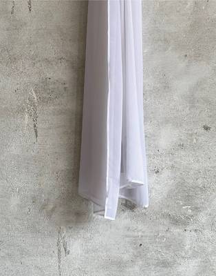 Ana light weight breathable soft georgette white hijab 2