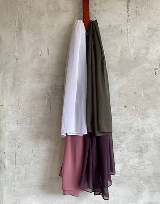 Ana light weight breathable soft georgette white hijab 3