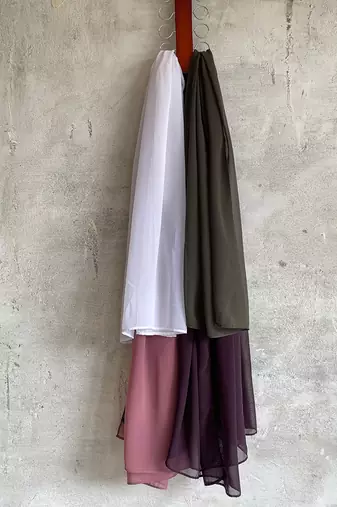 Ana light weight breathable soft georgette white hijab