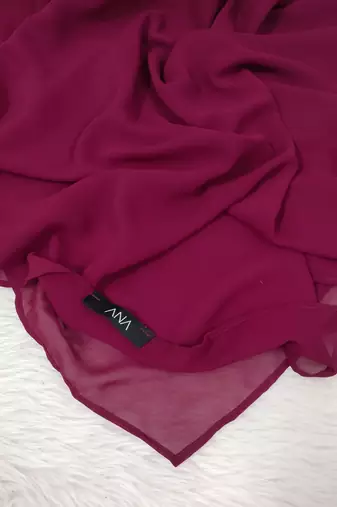 Ana light weight breathable soft georgette burgundy hijab