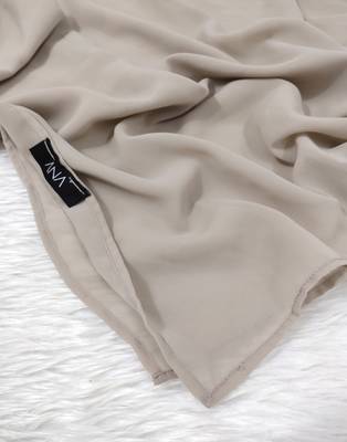 Ana light weight breathable soft georgette beige hijab 2