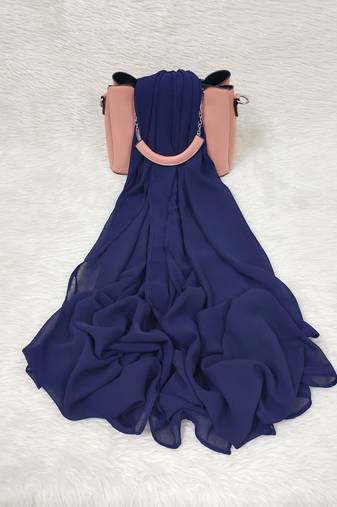 Ana light weight breathable soft georgette blue hijab