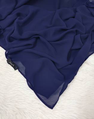 Ana light weight breathable soft georgette blue hijab 2