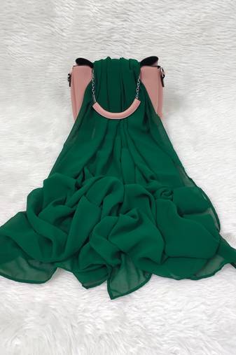 Ana light weight breathable soft georgette forest green hijab