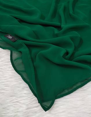 Ana light weight breathable soft georgette forest green hijab 2