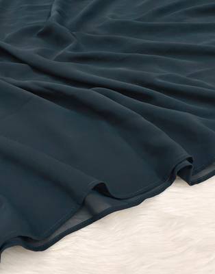Ana light weight breathable soft georgette navy blue hijab 3