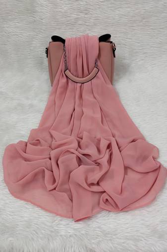 Ana light weight breathable soft georgette peach hijab
