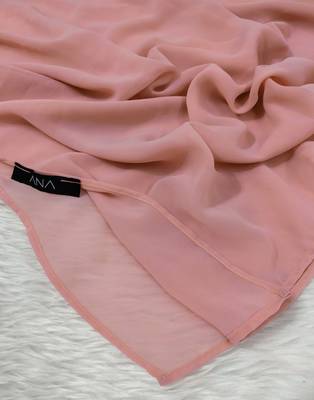 Ana light weight breathable soft georgette peach hijab 2