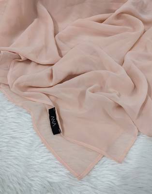 Ana light weight breathable soft georgette peachish cream hijab 2