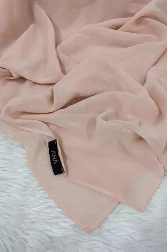 Ana light weight breathable soft georgette peachish cream hijab