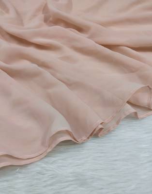 Ana light weight breathable soft georgette peachish cream hijab 3
