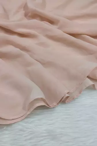 Ana light weight breathable soft georgette peachish cream hijab