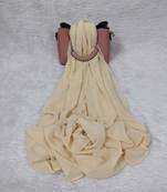 Ana light weight breathable soft georgette yellowish cream hijab