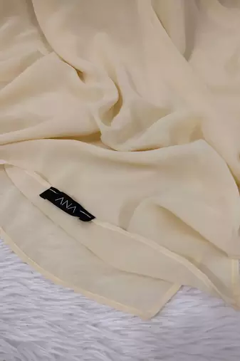 Ana light weight breathable soft georgette yellowish cream hijab
