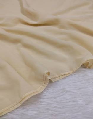 Ana light weight breathable soft georgette yellowish cream hijab 3