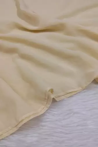 Ana light weight breathable soft georgette yellowish cream hijab