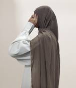 Ana crystal edge taupe hijab