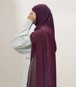 Ana crystal edge wine hijab