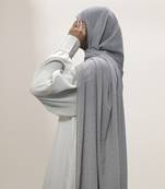 Ana crystal edge light grey hijab