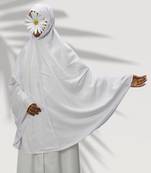 Ana women's namaz makhna cotton solid white hijab