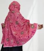 Ana women's namaz makhna cotton floral print pink hijab