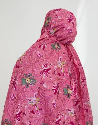 Ana women's namaz makhna cotton floral print pink hijab 3