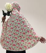 Ana women's namaz makhna cotton floral print pink hijab