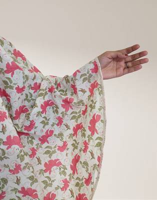 Ana women's namaz makhna cotton floral print pink hijab 3