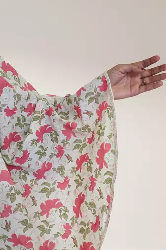 Ana women's namaz makhna cotton floral print pink hijab