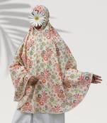 Ana women's namaz makhna cotton floral print orange hijab