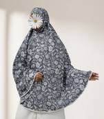 Ana women's namaz makhna cotton floral print grey hijab