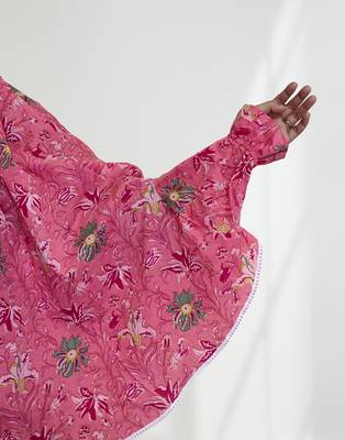 Ana pink floral cotton namaz makhna 4