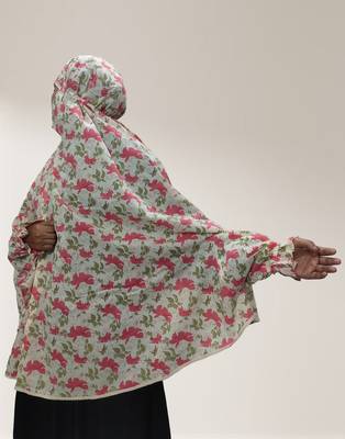 Ana pink hibiscus cotton namaz makhna 1