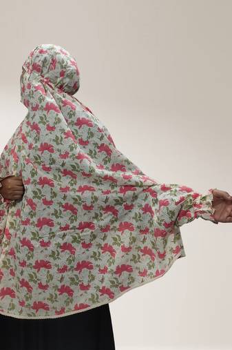 Ana pink hibiscus cotton namaz makhna