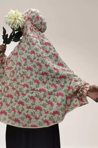 Ana pink hibiscus cotton namaz makhna