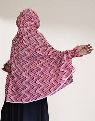 Ana pink zig zag cotton namaz makhna 1