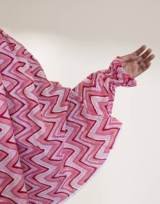 Ana pink zig zag cotton namaz makhna 4
