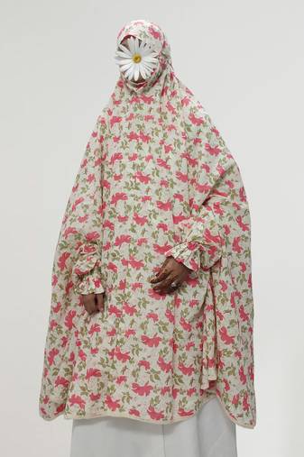 Ana pink hibiscus cotton namaz makhna