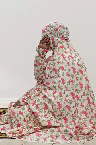 Ana pink hibiscus cotton namaz makhna