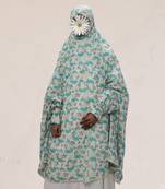 Ana sky blue hibiscus cotton namaz makhna