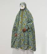 Ana sky blue yellow floral cotton namaz makhna