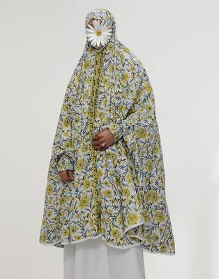 Ana yellow floral cotton namaz makhna 1