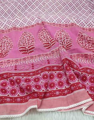 Ana pink geometric floral cotton namaz dupatta 5