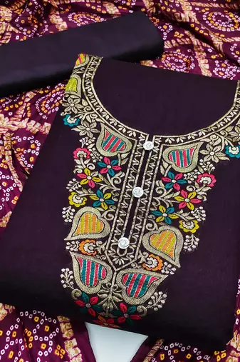 Banarasi meenakari jacquard dress material suit for women