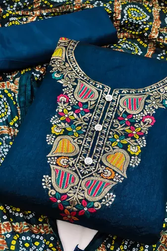 Banarasi meenakari jacquard dress material suit for women
