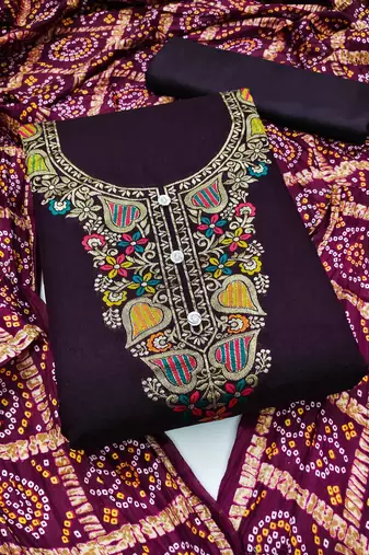 Banarasi meenakari jacquard dress material suit for women