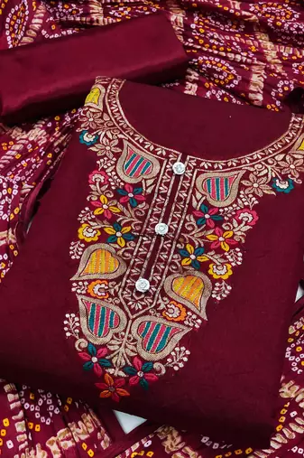 Banarasi meenakari jacquard dress material suit for women