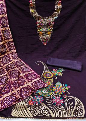 Banarasi meenakari jacquard dress material suit for women 3