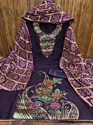 Banarasi meenakari jacquard dress material suit for women 4