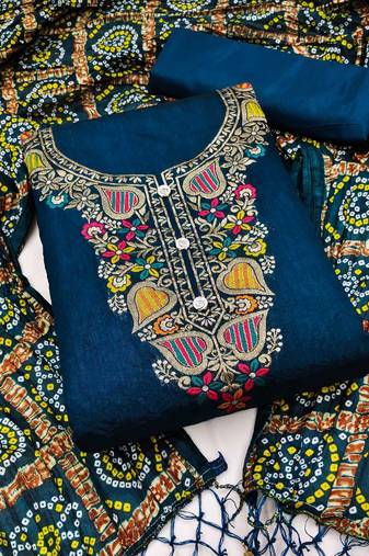 Banarasi meenakari jacquard dress material suit for women